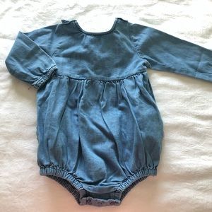 Ruffle Butts Chambray onesie/romper
